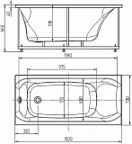 Акриловая ванна Aquatek Альфа 150x70 ALF150-0000031 с каркасом и фронтальной панелью и сливом-переливом фото 2