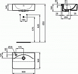 Раковина Ideal Standard Connect Cube 50 см E779401 фото 2