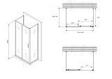 Душевой уголок ABBER Schwarzer Diamant 180x70 AG30180B-S70B-S70B стекло прозрачное профиль черный без поддона фото 5