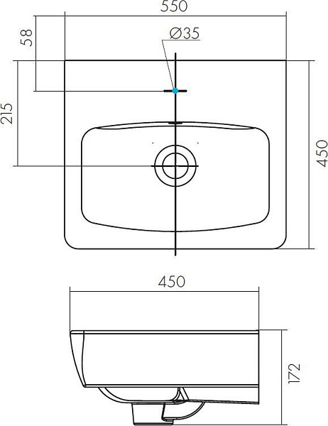 Раковина Santek Нео 55 см 1WH302185 фото 6