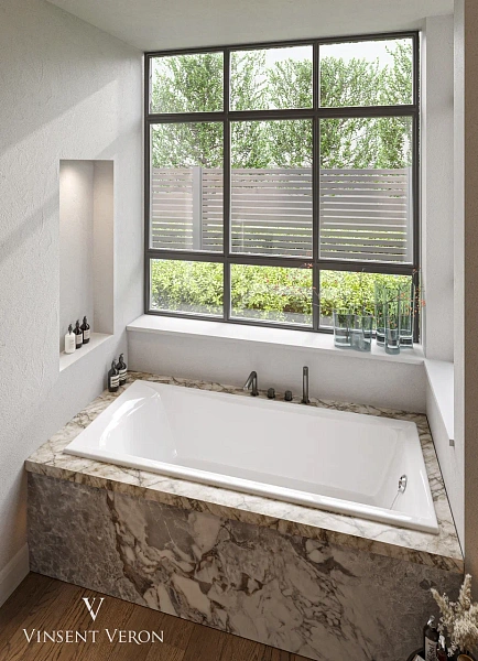 Чугунная ванна Vinsent Veron Devon VDV1908045-AS с антискользящим покрытием фото 3