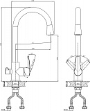 Смеситель D&K Rhein Valerius DA1361601 для кухонной мойки фото 2