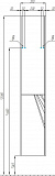 Шкаф-пенал Акватон Сакура 33x176 см белый / светлое дерево 1A219903SKW8L левый фото 5