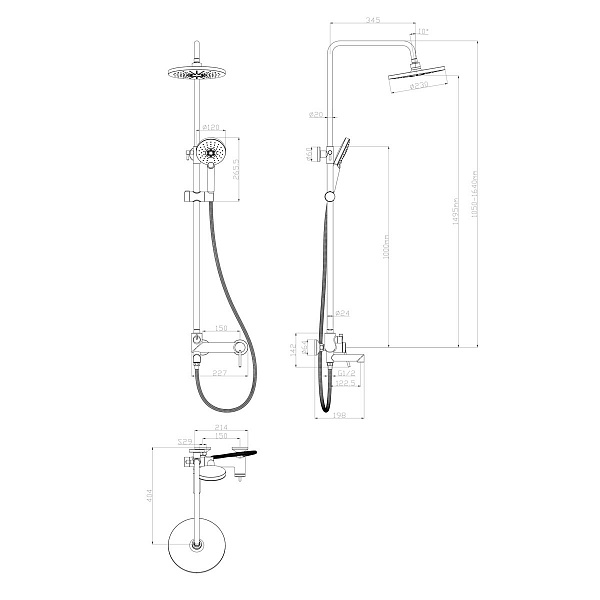 Душевая стойка Lemark Minima LM3862C со смесителем фото 2