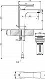 Смеситель Cezares Lagos LAGOS-LSM1-GT для раковины с донным клапаном фото 3