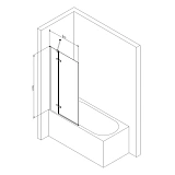 Душевая шторка на ванну AM.PM Tender 80x140 W45BS-D3W5-140CT стекло прозрачное профиль хром фото 3