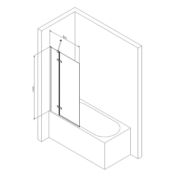 Душевая шторка на ванну AM.PM Tender 80x140 W45BS-D3W5-140CT стекло прозрачное профиль хром фото 3