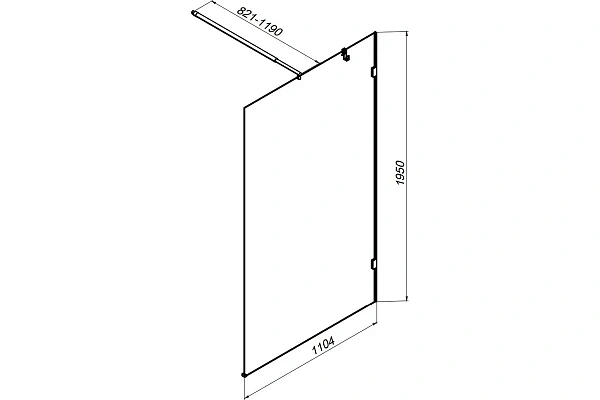 Душевая перегородка AM.PM X-Joy 110x195 W94WI-110-F1-MTE стекло прозрачное профиль хром фото 8