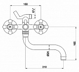 Смеситель Timo Aviator 0074Y-CR для ванны и душа фото 2