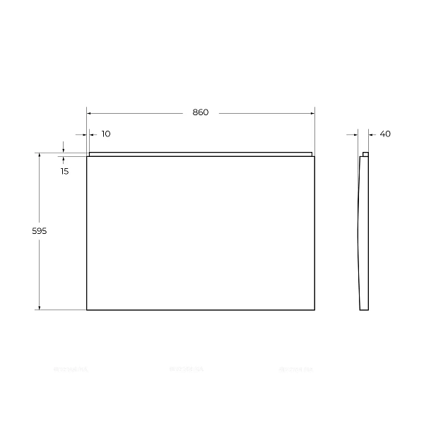 Боковая панель для акриловой ванны Cezares Plane 90 см PLANE-F-90-SP-W37 с комплектом креплений универсальная фото 2