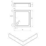 Душевой поддон Aquatek 80x80 DPA-0000008 квадратный фото 4