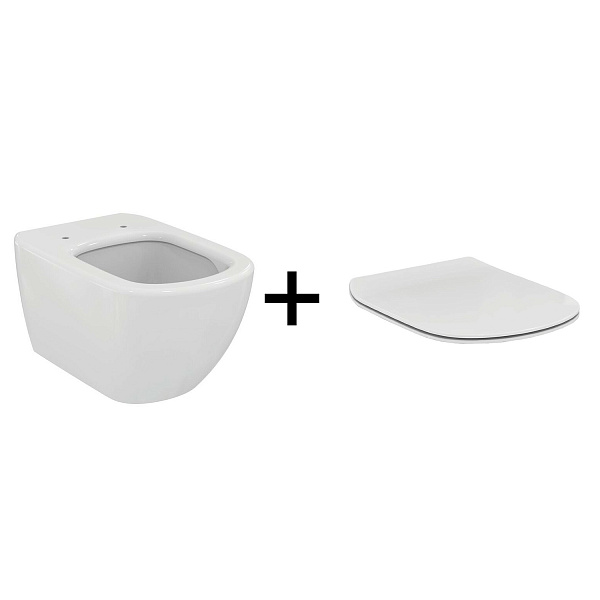 Унитаз Ideal Standard Tesi ZZ0001 подвесной безободковый с сиденьем микролифт фото 1