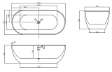 Акриловая ванна ABBER 175x80 AB9241MB фото 5