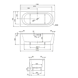 Акриловая ванна Cezares Slim 180x80 SLIM CORNER-180-80-60-L-W37-SET с панелью и сливом-переливом левая фото 4