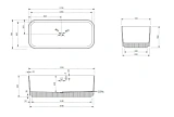 Ванна из искусственного камня ABBER Stein 170x75 AS9663 фото 6