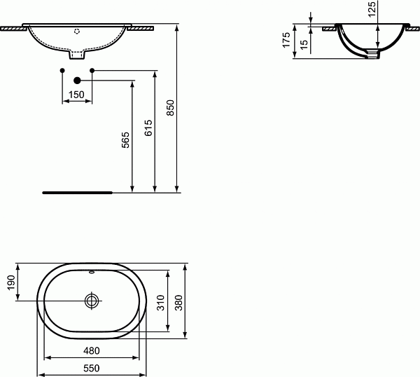 Раковина Ideal Standard Connect 55 см E504801 фото 2