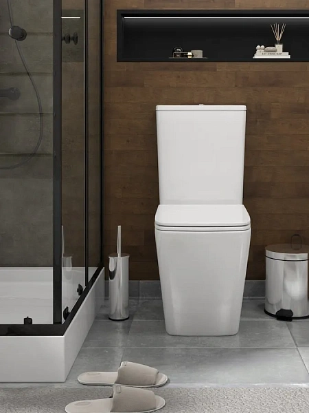 Унитаз-компакт Watersense Eva Vortex W00745 напольный безободковый с микролифтом фото 3