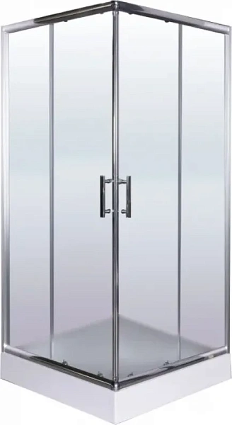 Душевой уголок Esbano 100x200x100 ESUGR8034 профиль хром стекло матовое рифленое фото 1