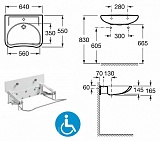 Раковина Roca Access 64 см 327230000 фото 4