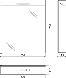 Зеркало-шкаф BelBagno SPC-1A-DL-BL-600 фото 12