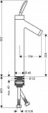 Смеситель Axor Starck 10028000 для раковины-чаши фото 3
