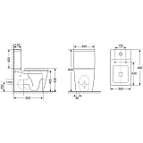 Унитаз-компакт Abber Rechteck AC1210 напольный безободковый с микролифтом фото 9