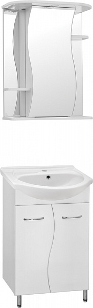 Мебель для ванной Style Line Эко Стандарт №12 55 напольная с зеркалом-шкафом Лилия фото 1