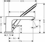 Смеситель Hansgrohe Metris 31190000 на борт ванны фото 5