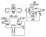 Смеситель Nobili ABC AB87110/1CR для ванны с душем фото 4