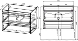 Тумба под раковину Style Line Даллас 80 СС-00002386 фото 13