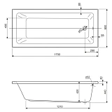 Акриловая ванна Cezares Plane Solo Mini 170x80 PLANE SOLO MINI-170-80-42-W37 фото 3