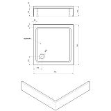 Душевой поддон Aquatek 90x90 DPA-0000005 квадратный фото 4