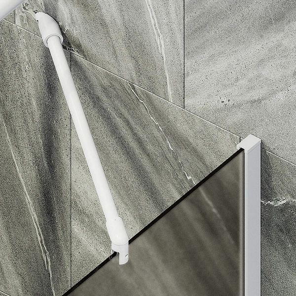 Шторка для ванны MaybahGlass 80x140 MGV-76-1ш профиль белый стекло бронза фото 5