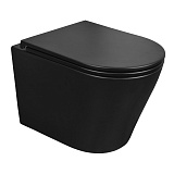 Унитаз Azario Teramo AZ-0053-UQ3-MB подвесной безободковый с сиденьем микролифт фото 1