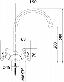 Смеситель Milardo Duplex DUPSB0JM05 для кухонной мойки фото 3