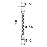 Душевой шланг CEZARES CZR-U-FMDC-150-01 фото 2