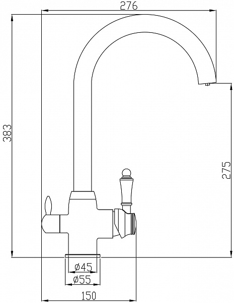 Смеситель Steel Hammer SH 723 BLACK BR для кухонной мойки фото 2