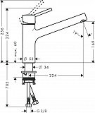 Смеситель Hansgrohe Talis M52 32851000 для кухонной мойки фото 3