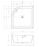 Акриловая ванна ABBER 140x140 AB9337 фото 4