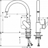 Смеситель Hansgrohe Vernis Blend M35 71870670 для кухонной мойки фото 2