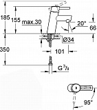 Смеситель Grohe Concetto New 2338510E для раковины фото 7