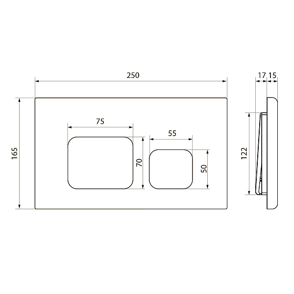 Кнопка смыва Point Афина PN44041BB бронза брашированная фото 2