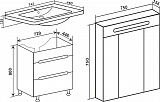 Мебель для ванной Runo Парма 75 напольная фото 10