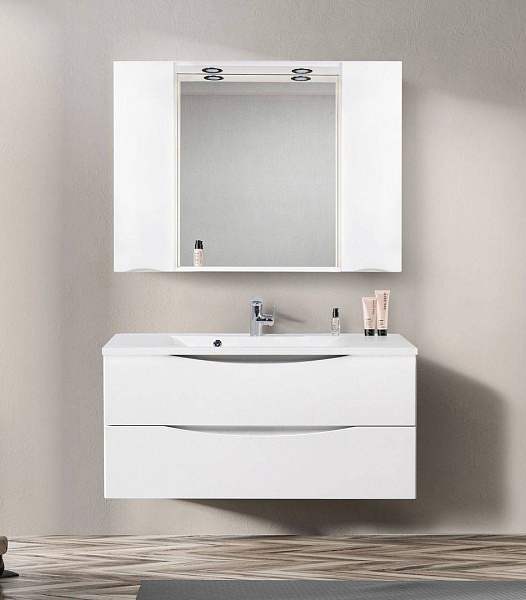 Зеркало-шкаф BelBagno Marino 120x75 MARINO-SPC-1200/750-2A-BL-P с подсветкой фото 13