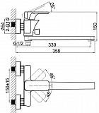 Смеситель D&K Berlin Freie DA1433301 для ванны с душем фото 3