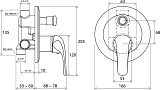 Смеситель Ravak Rosa RS 061.00 X070014 для ванны с душем с внутренней частью фото 3