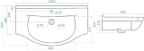 Мебельная раковина Style Line Эльбрус 105 ЛС-00000171 фото 2