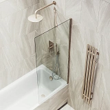 Шторка для ванны MaybahGlass 50x140 MGV-61-2ш профиль бронза стекло бесцветное фото 4