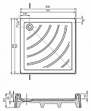 Поддон для душа Ravak Angela-80 PU с экраном фото 3