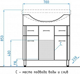 Мебель для ванной Style Line Эко Стандарт №26 75 напольная фото 5